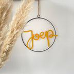 Wandhanger metaal met naam
