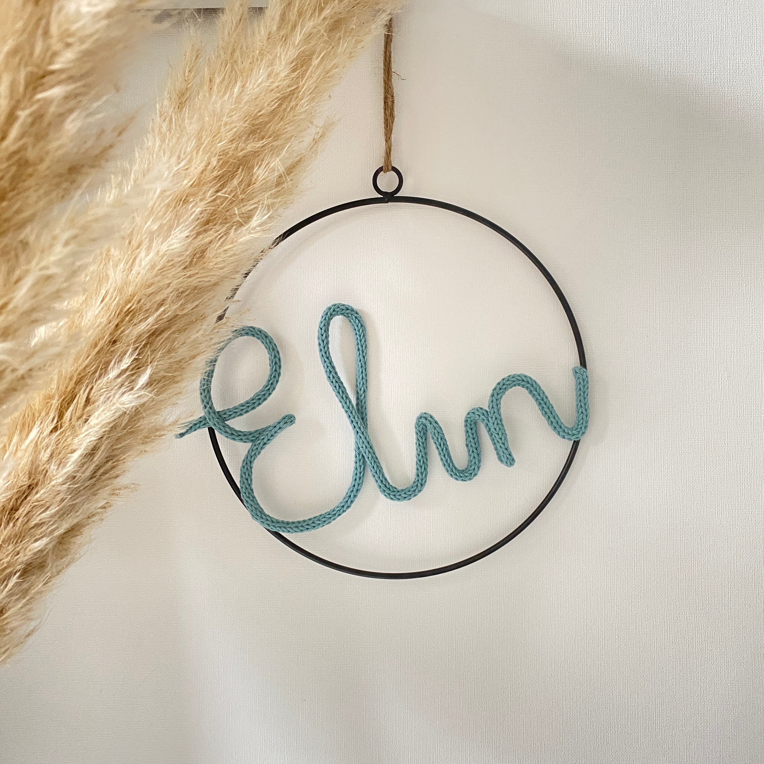 Wandhanger metaal met naam