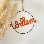 Wandhanger metaal met naam