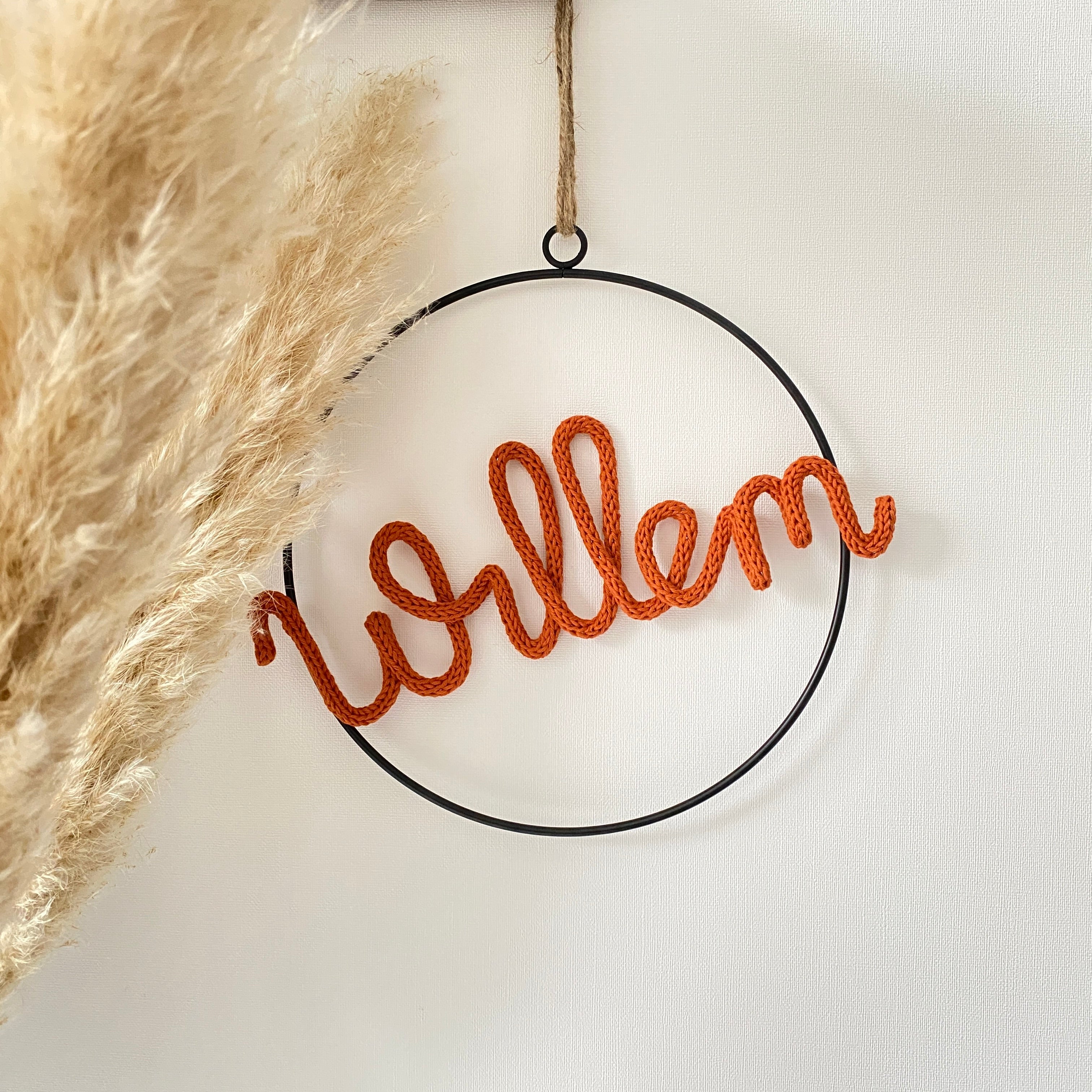 Wandhanger metaal met naam