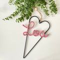 Wandhanger metaal hartje met naam