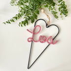 Wandhanger metaal hartje met naam