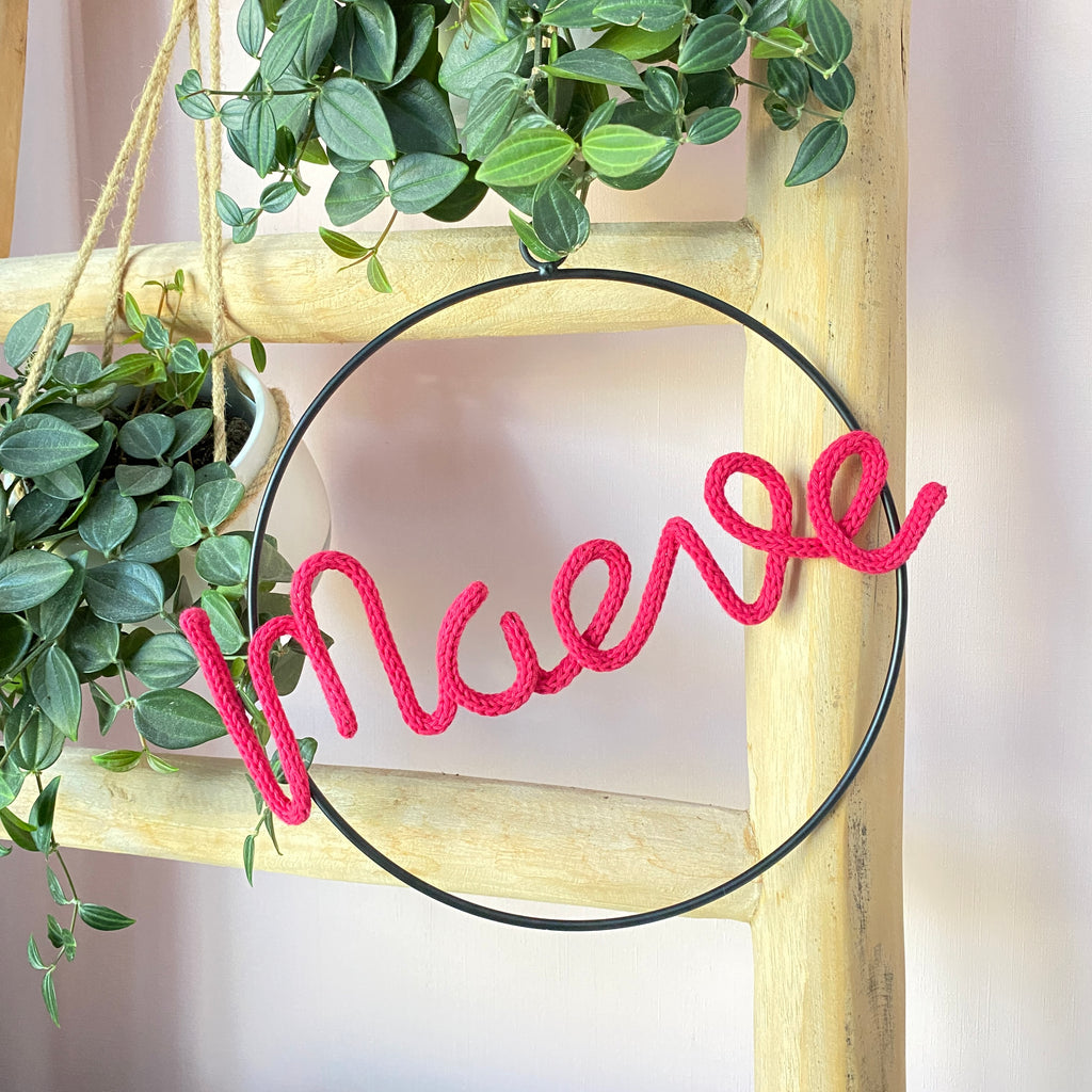 Wandhanger metaal met naam