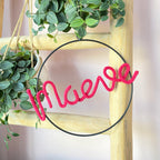 Wandhanger metaal met naam
