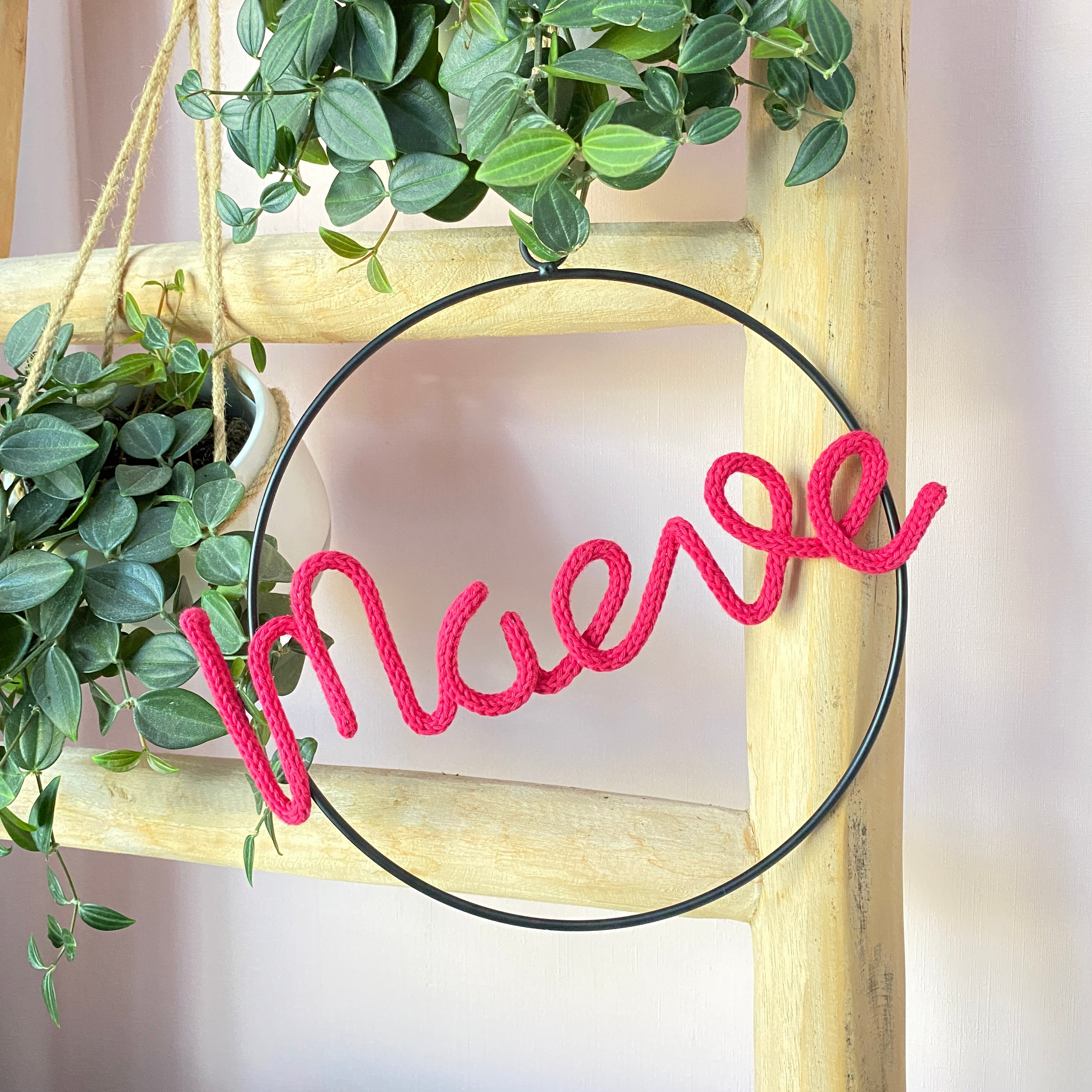 Wandhanger metaal met naam