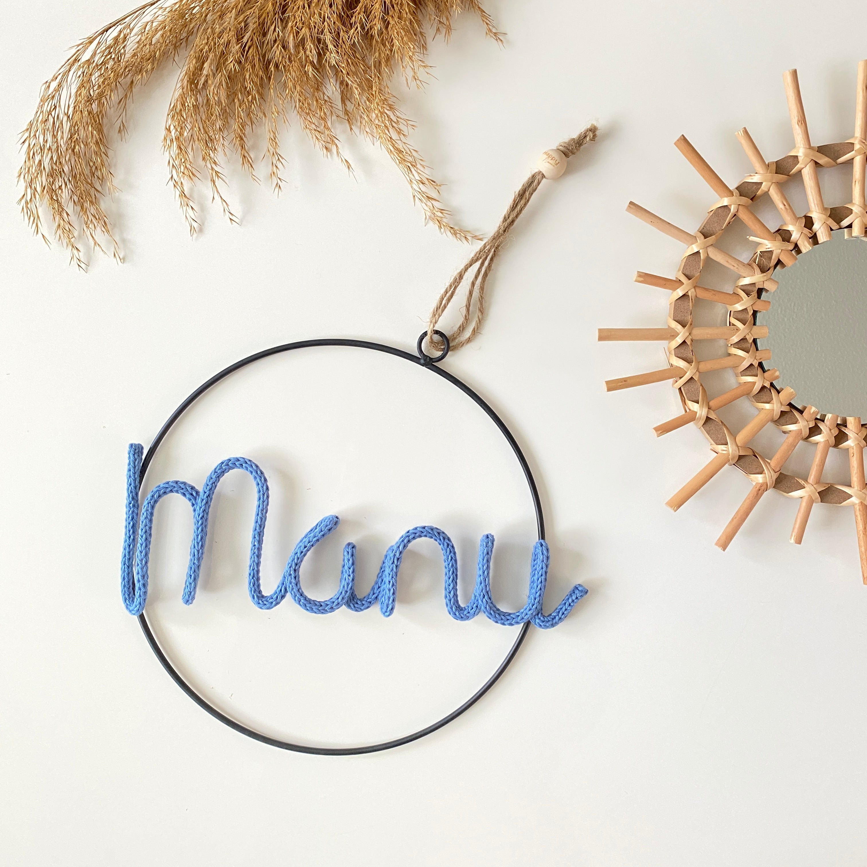 Wandhanger metaal met naam