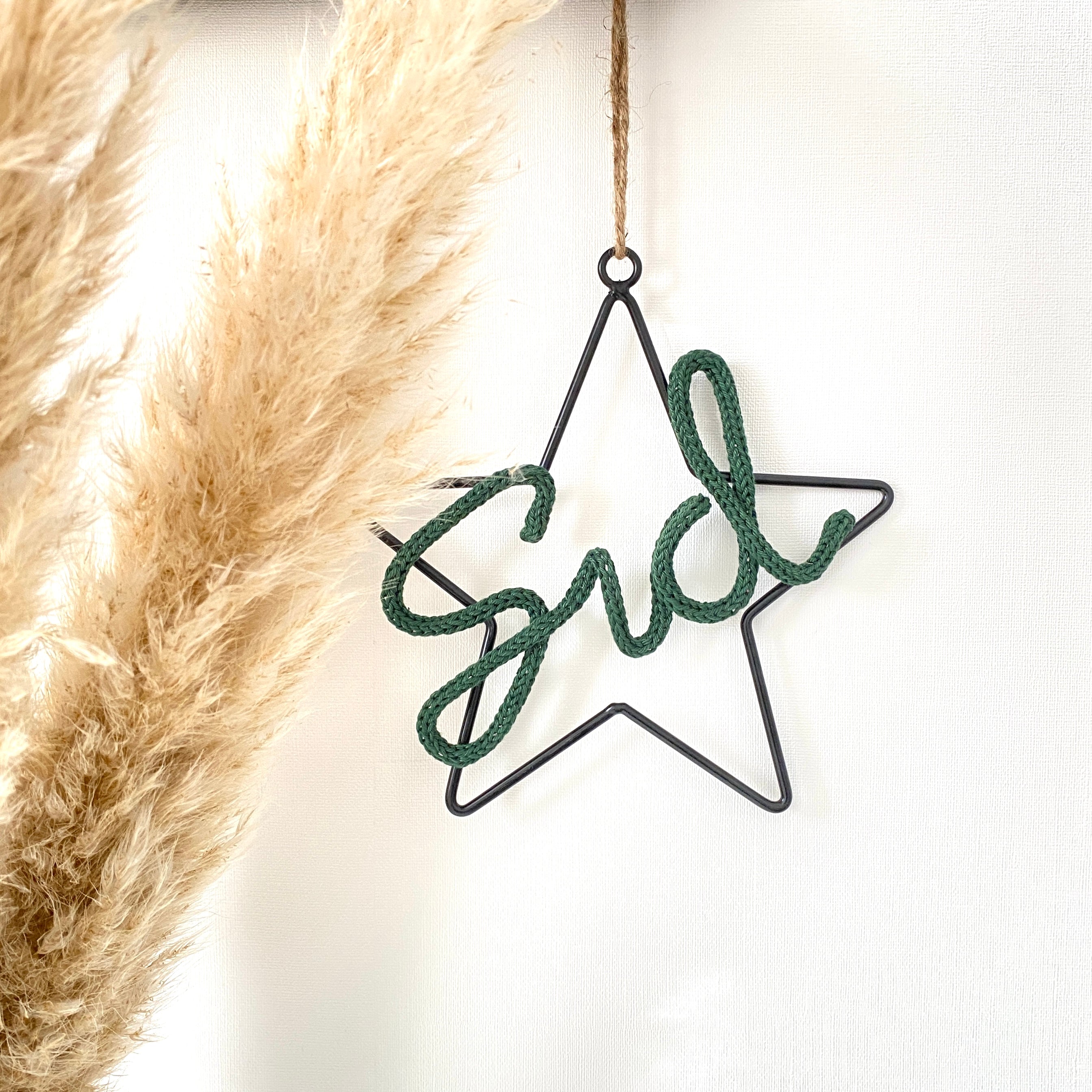 Wandhanger metaal ster met naam