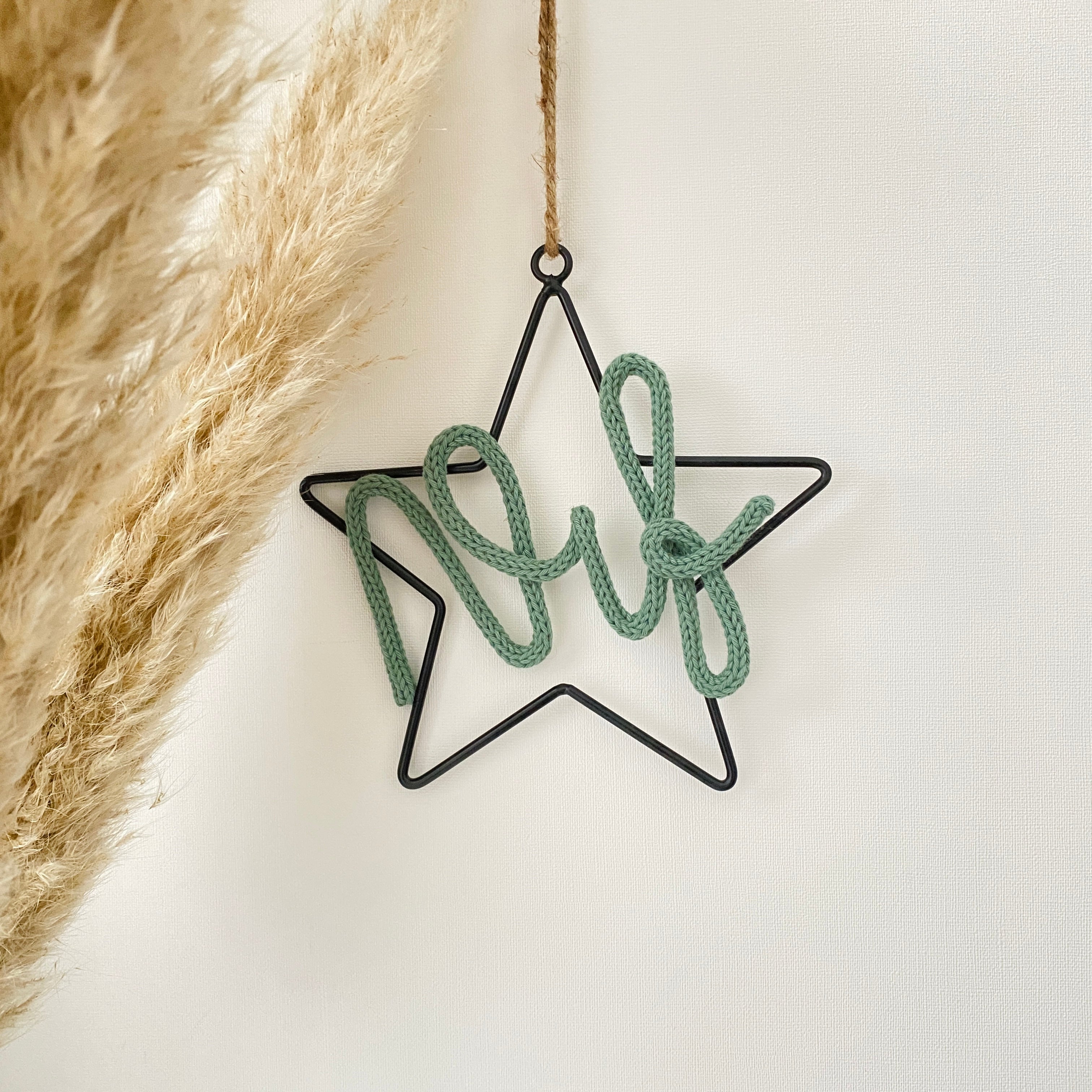 Wandhanger metaal ster met naam