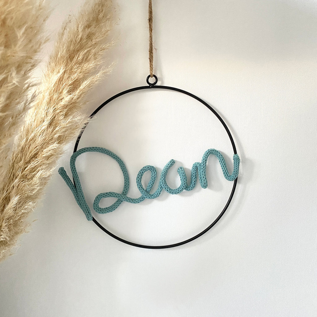 Wandhanger metaal met naam