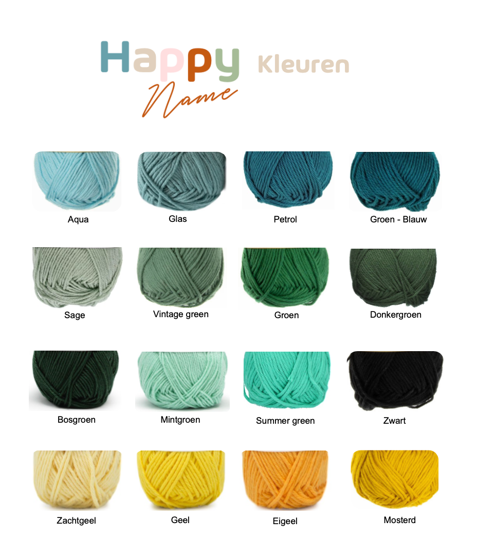 Naamhanger gemixte kleuren