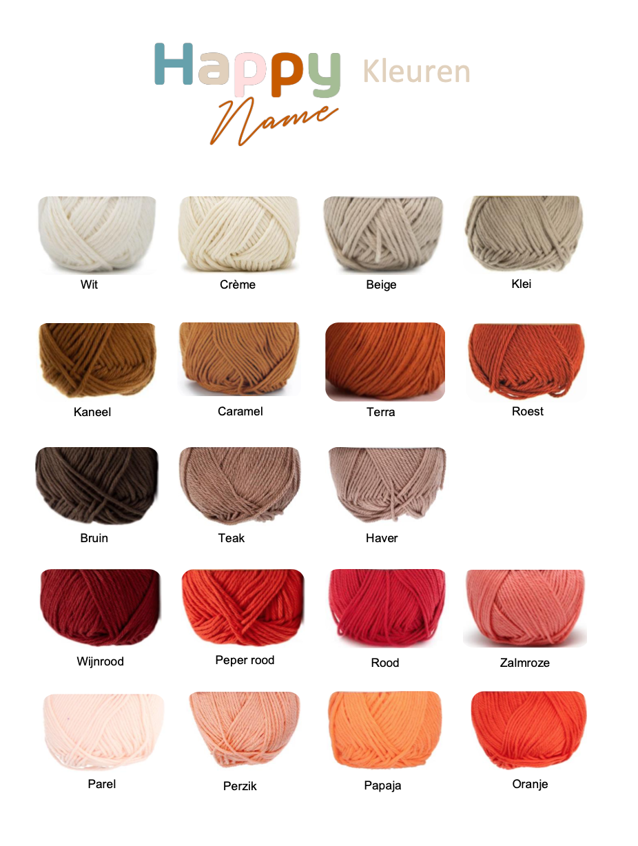 Naamhanger gemixte kleuren